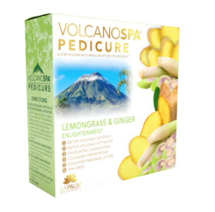 Volcano Spa: 6 Step Pedicure Kit - Lemongrass & Ginger (Enlightenment)