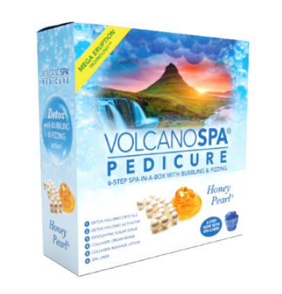 Volcano Spa: 6 Step Pedicure Kit - Honey Pearl