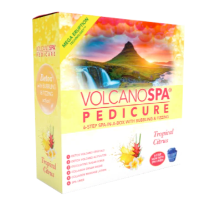 Volcano Spa: 6 Step Pedicure Kit - Tropical Citrus