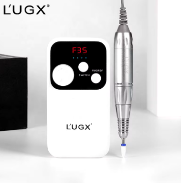 LUGX Nail Equipment Professional 35000rpm Acrylic Cordless Electric Rechargeable Portable Nail Drill Machine