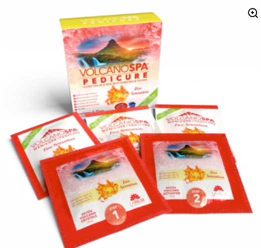 Volcano Spa: 6 Step Pedicure Kit - Raspberry Plum (Fire Sensation)