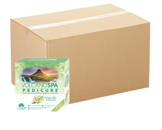 Volcano Spa: 6 Step Pedicure Kit - Green Tea & Aloe Vera