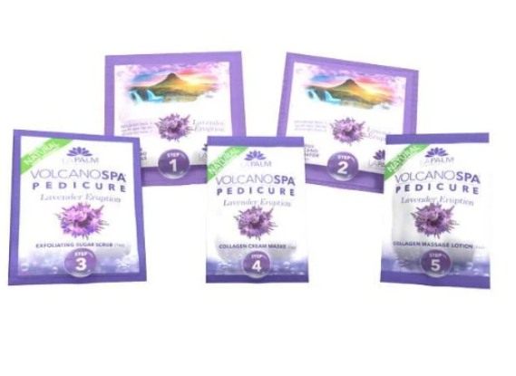 Volcano Spa: 6 Step Pedicure Kit - Lavender Eruption