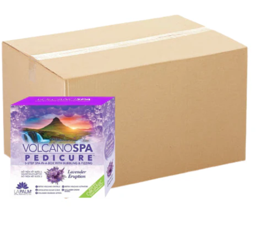 Volcano Spa: 6 Step Pedicure Kit - Lavender Eruption