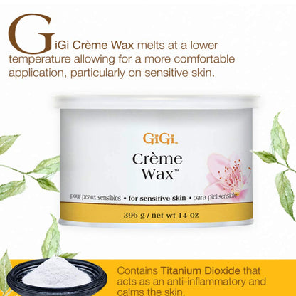 GIGI Crème Wax - Hair Removal Wax for Face, Body & Sensitive Skin