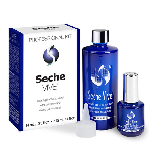 Seche Vive Professional Kit, Instant Gel Effect Top Coat for Nail Polish