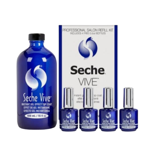 Seche Vive Professional Kit, Instant Gel Effect Top Coat for Nail Polish