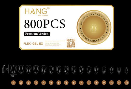 Hang Soft Gel Ex Nail Tip - Almond X-Short