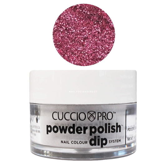 Cuccio Pro Powder Polish #5610 Deep Pink With Pink Glitter
