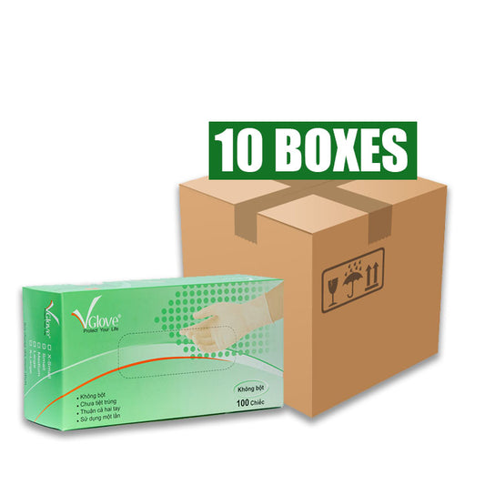 Vgloves Powder Free Latex Glove Box (10boxes/Case)