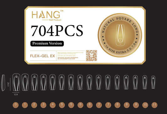 Hang Soft Gel Ex Nail Tip - Square Long