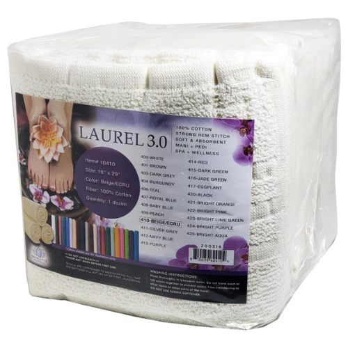 Laurel 3.0 White Towels (12 pcs)