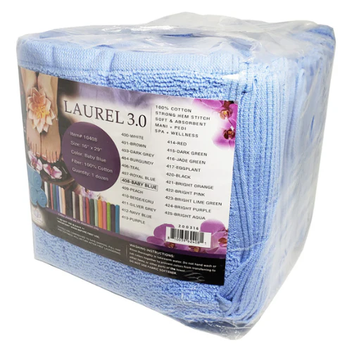 Laurel 3.0 Baby Blue Towels (12 pcs)