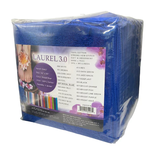 Laurel 3.0 Royal Blue Towels (12 pcs)