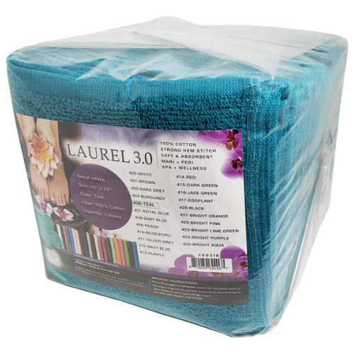 Laurel 3.0 Bright Aqua Towels (12 pcs)