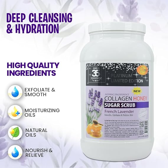 SPA REDI - Collagen Sugar French Lavender Sugar Body Scrub (4 Gallon/Case)