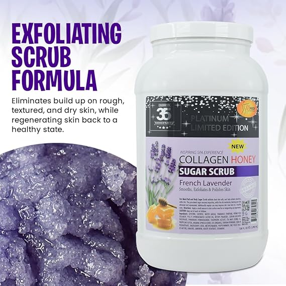 SPA REDI - Collagen Sugar French Lavender Sugar Body Scrub (4 Gallon/Case)
