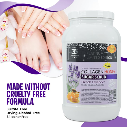 SPA REDI - French Lavender Collagen Honey Sugar Scrub Glow (Gallon)