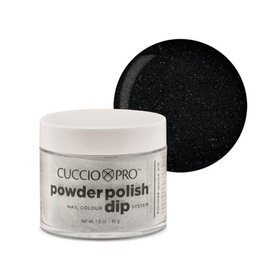 Cuccio Pro Dipping Powder #5560 Black Glitter