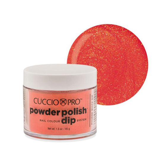 Cuccio Pro Dipping Powder #5590 Orange with Gold Mica