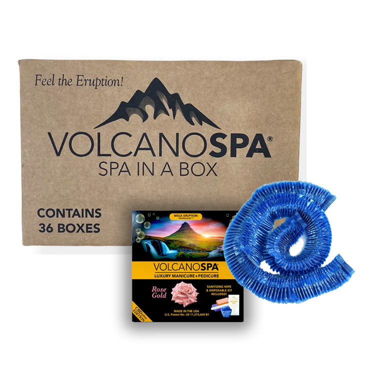 LA PALM VOLCANOSPA CBD+ Pedicure Kit 6 Steps (36pcs/Case + 36pcs of Liners)